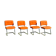 Set of chairs - Strafor Steelcase armchairs - orange