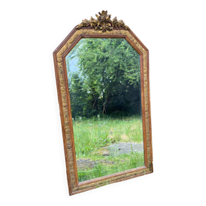 Miroir en bois doré, - style art