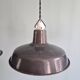 Set of 3 industrial pendant lights in anthracite enameled sheet metal