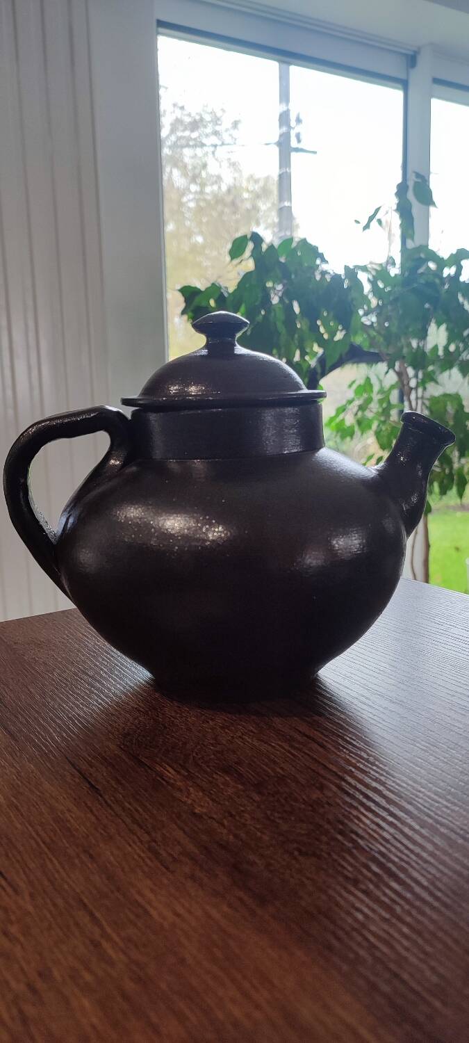 Jean Dubost glazed stoneware teapot