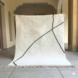 Tapis bérbere blanc décoré 200cmx250cm