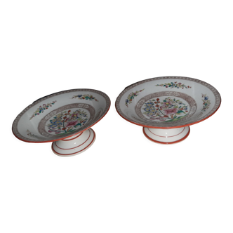 Pair of late 19th century porcelain fruit bowls