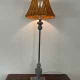 Vintage wood and metal lamp 1980.