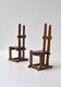 Pair of rustic Wabi Sabi Chairs, 1950s