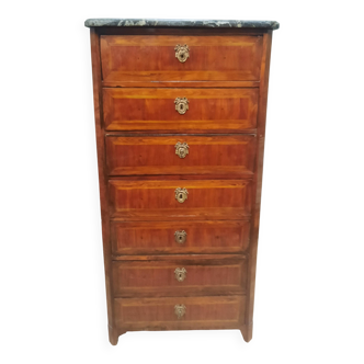 Eighteenth-century wooden veneer chest of drawers