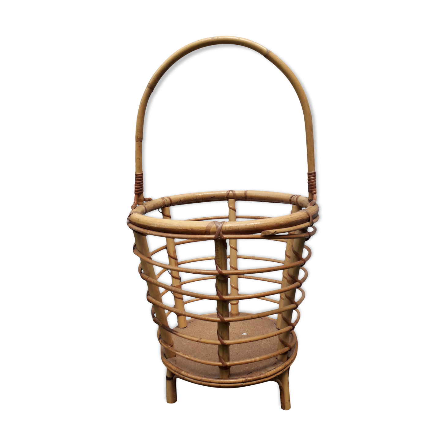 Rattan basket 60s