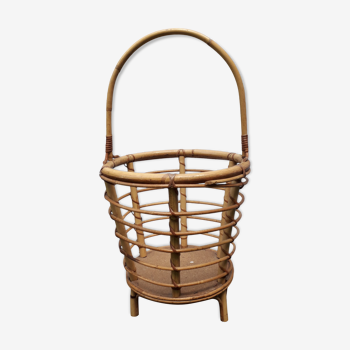 Rattan basket 60s