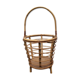Panier en rotin années 60