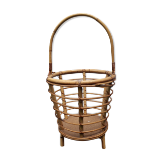 Rattan basket 60s