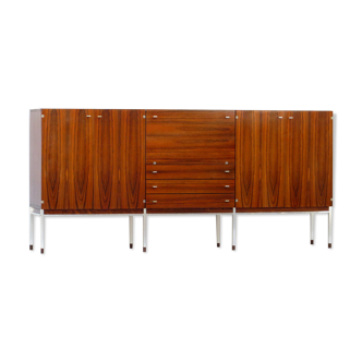 Buffet design danois vintage highboard armoire / bibliothèque buffet en palissandre de rio, années 1960