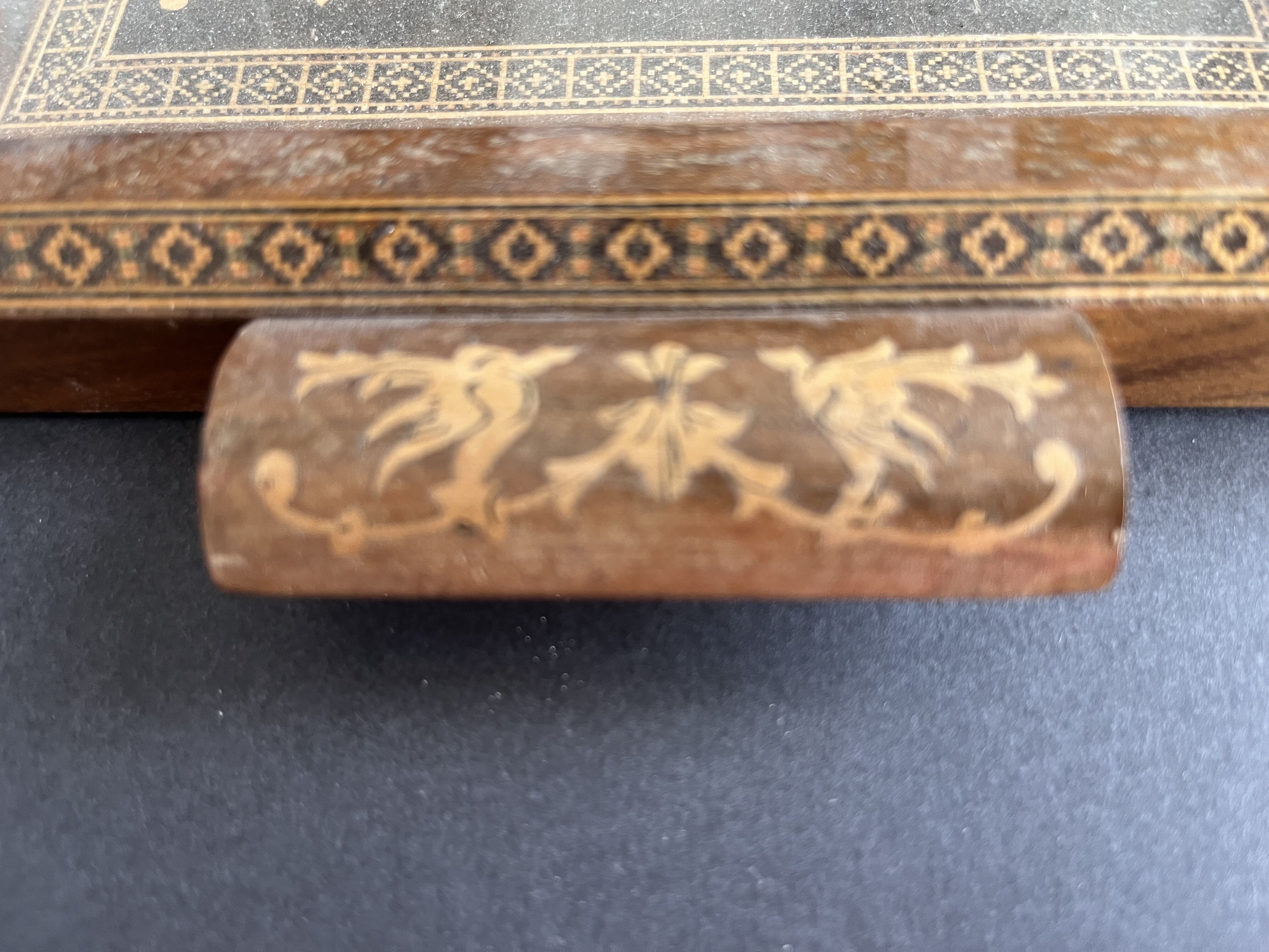 Wooden marquetry top