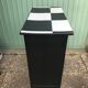 Former Parisian Wood Black Buffet - Plateau Damier Noir - White Vintage