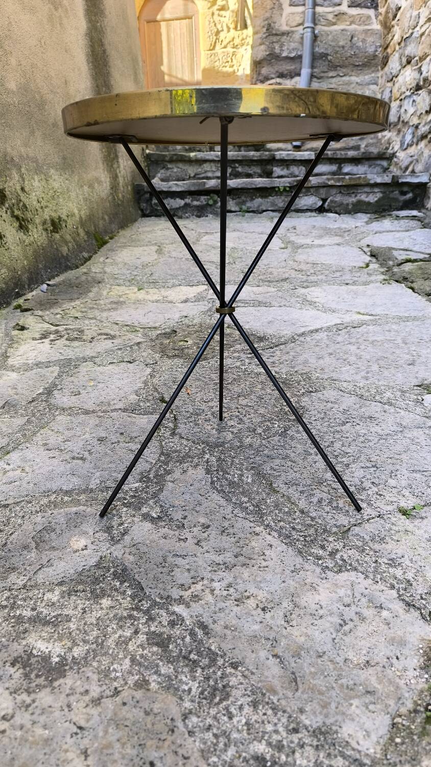Tripod side table by Mechanical Mirror Works Inc 1950