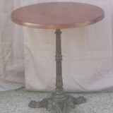 Vintage bistro side table with brown top