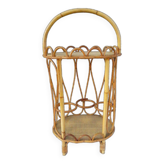 Rattan bottle holder bar