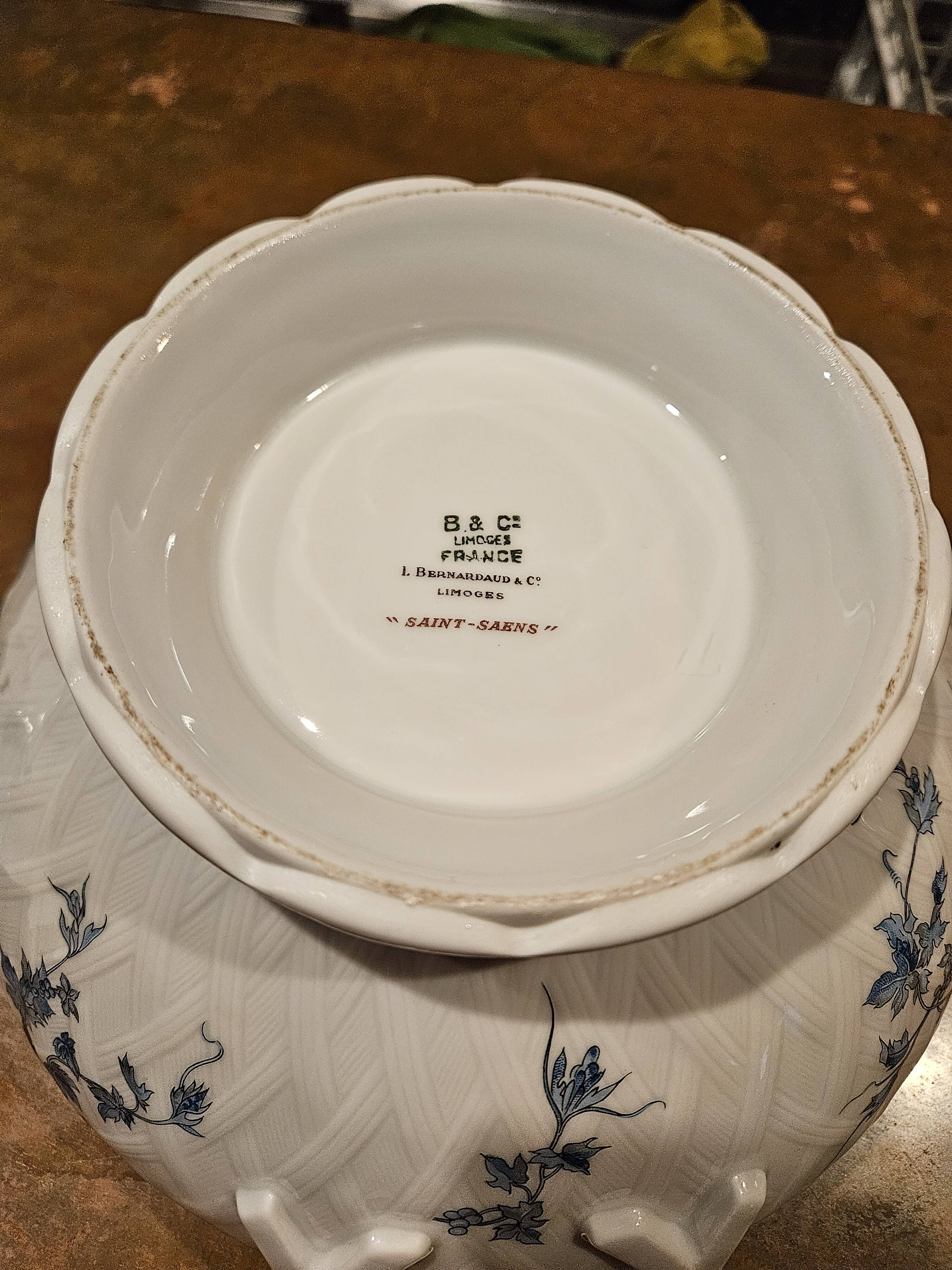 Limoges porcelain vegetable soup tureen