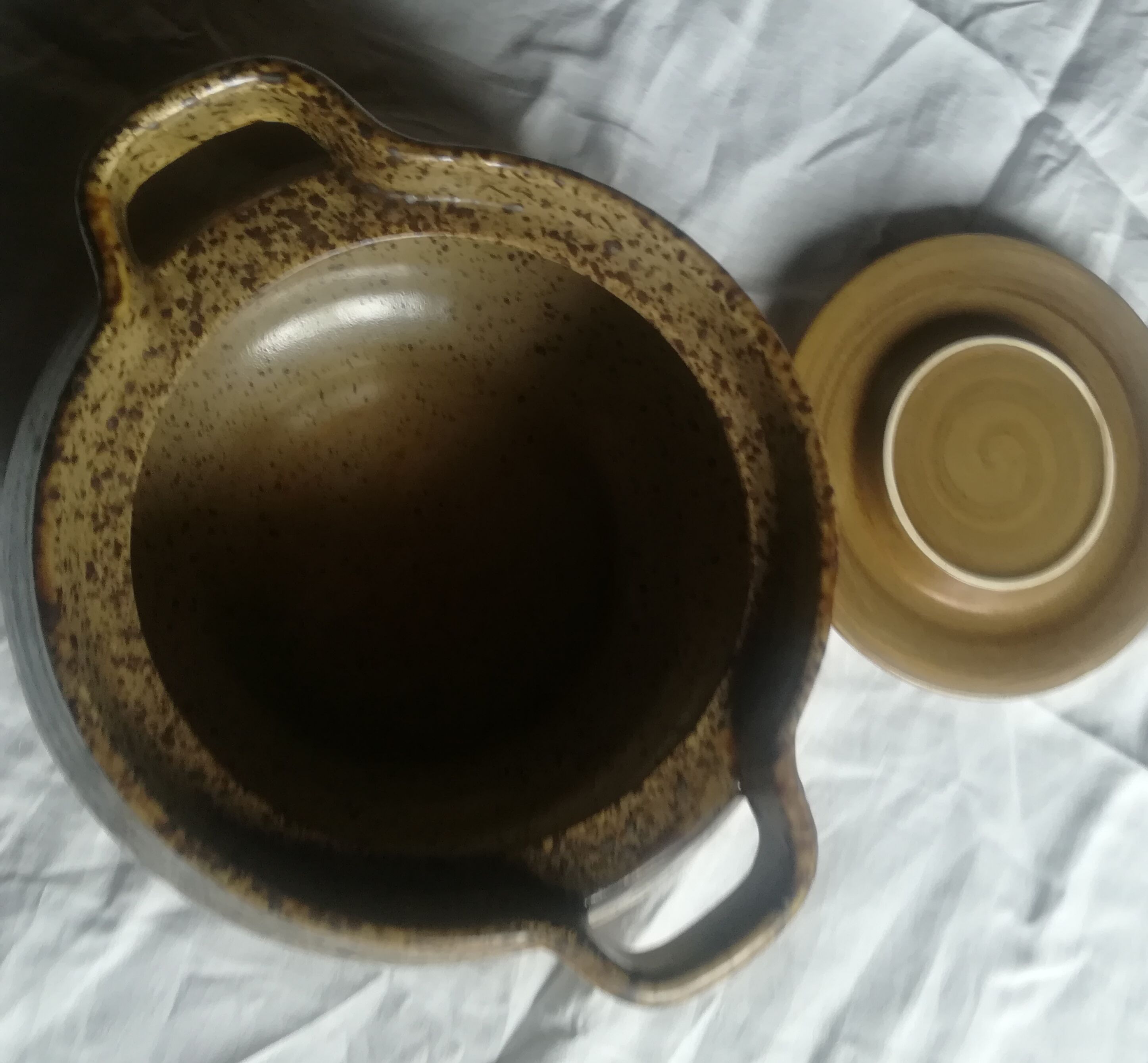 Vintage stoneware salad bowl