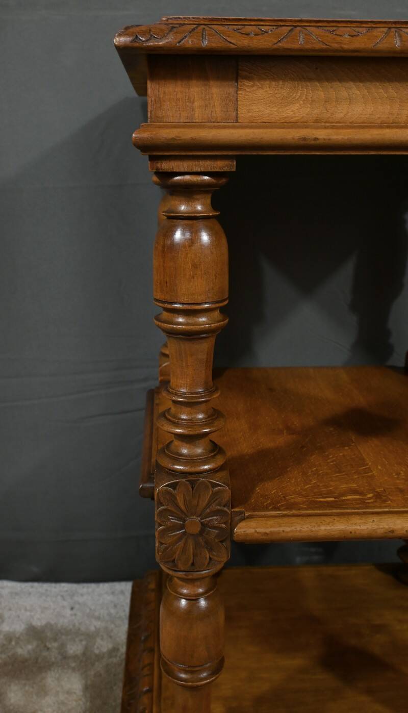 Small Solid Walnut Coffee Table, Louis-Philippe Style – Late 19th Century