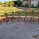 6 Old Straw Chairs