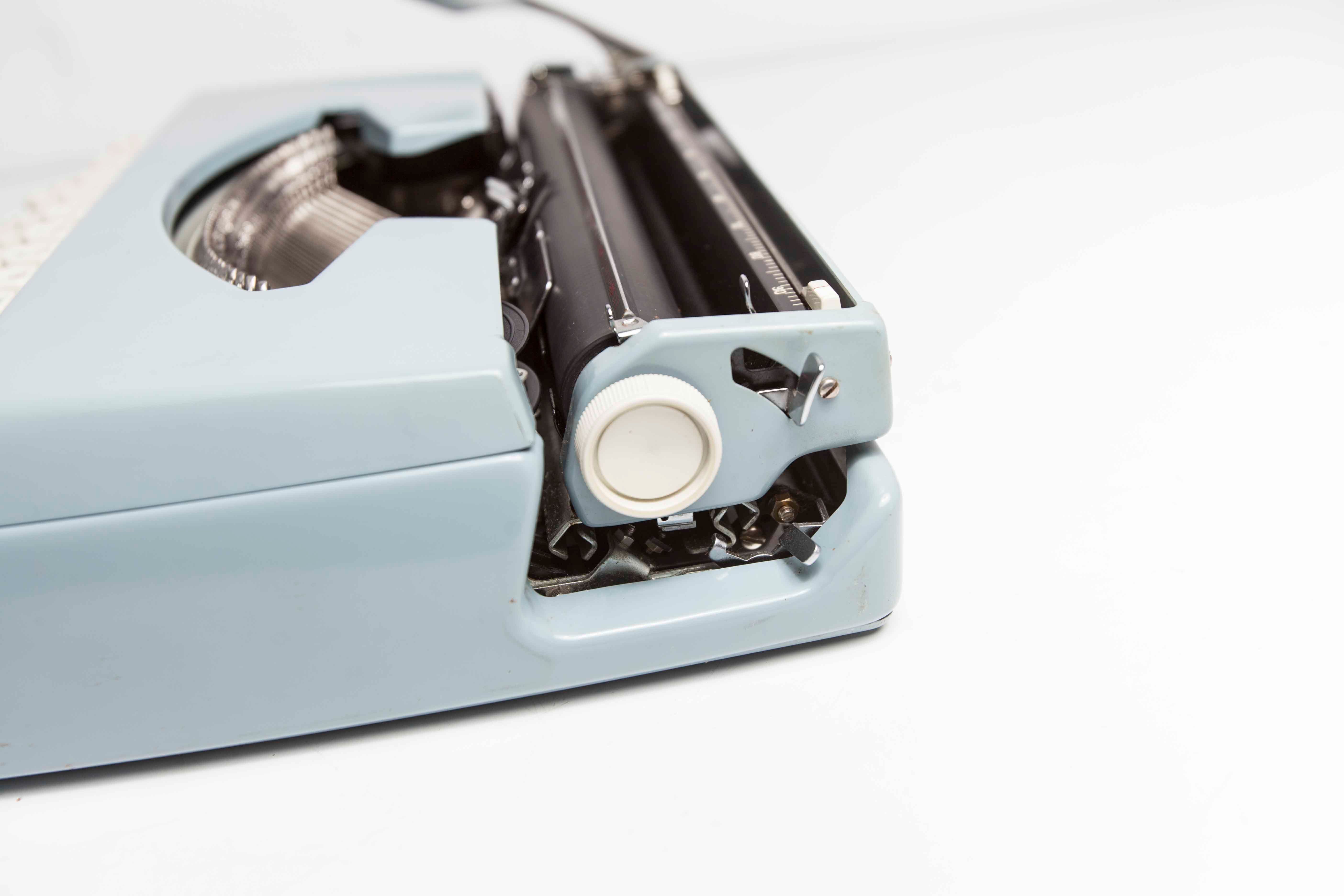 Sky Blue Brother Typewriter from 1980