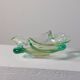 Vintage mid-century artisanal glass catchall.