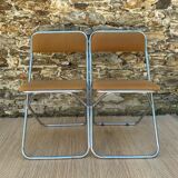 Chaises pliantes vintage chromées