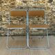 Chaises pliantes vintage chromées