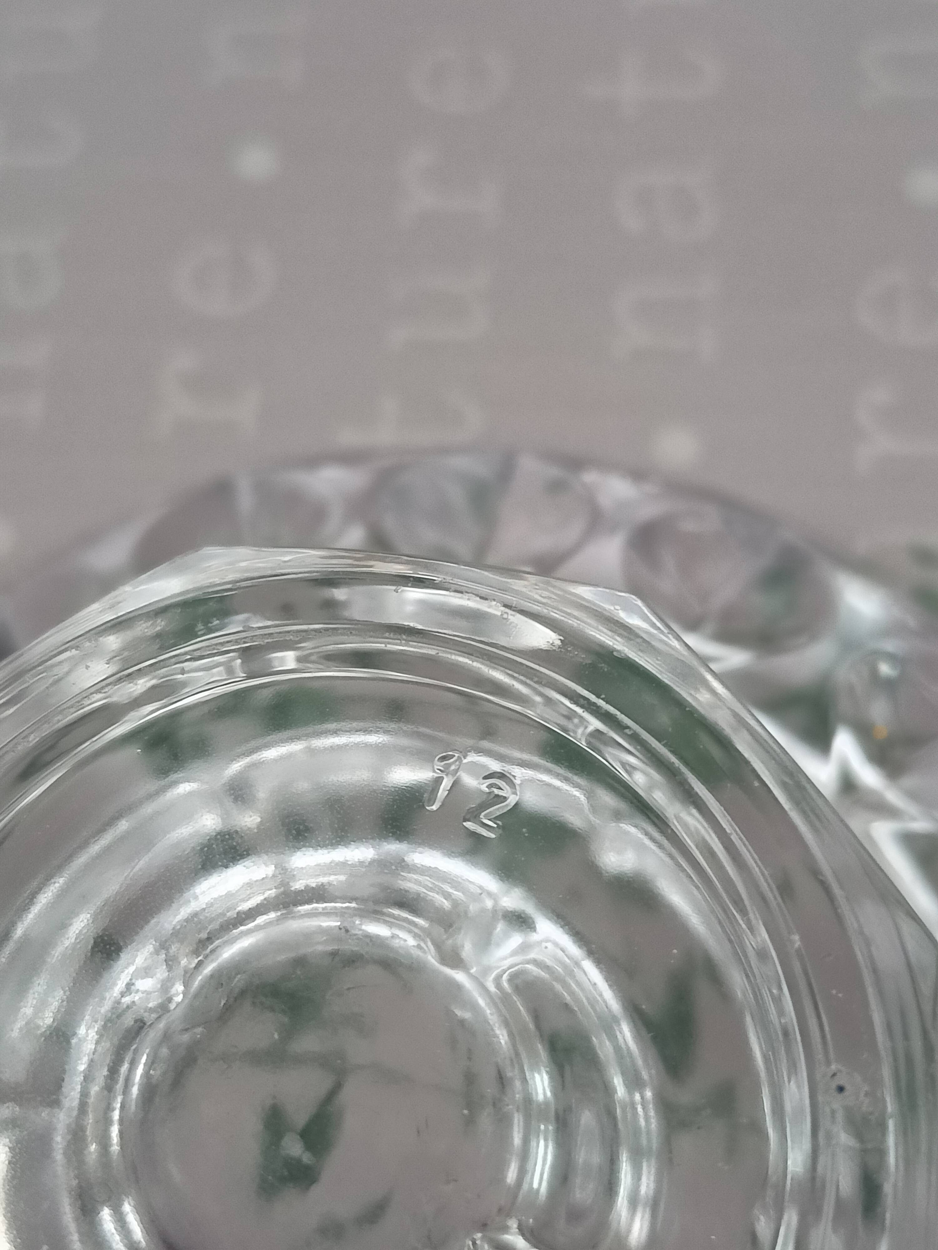 France 12 Clear Glass/Crystal Candle Holder