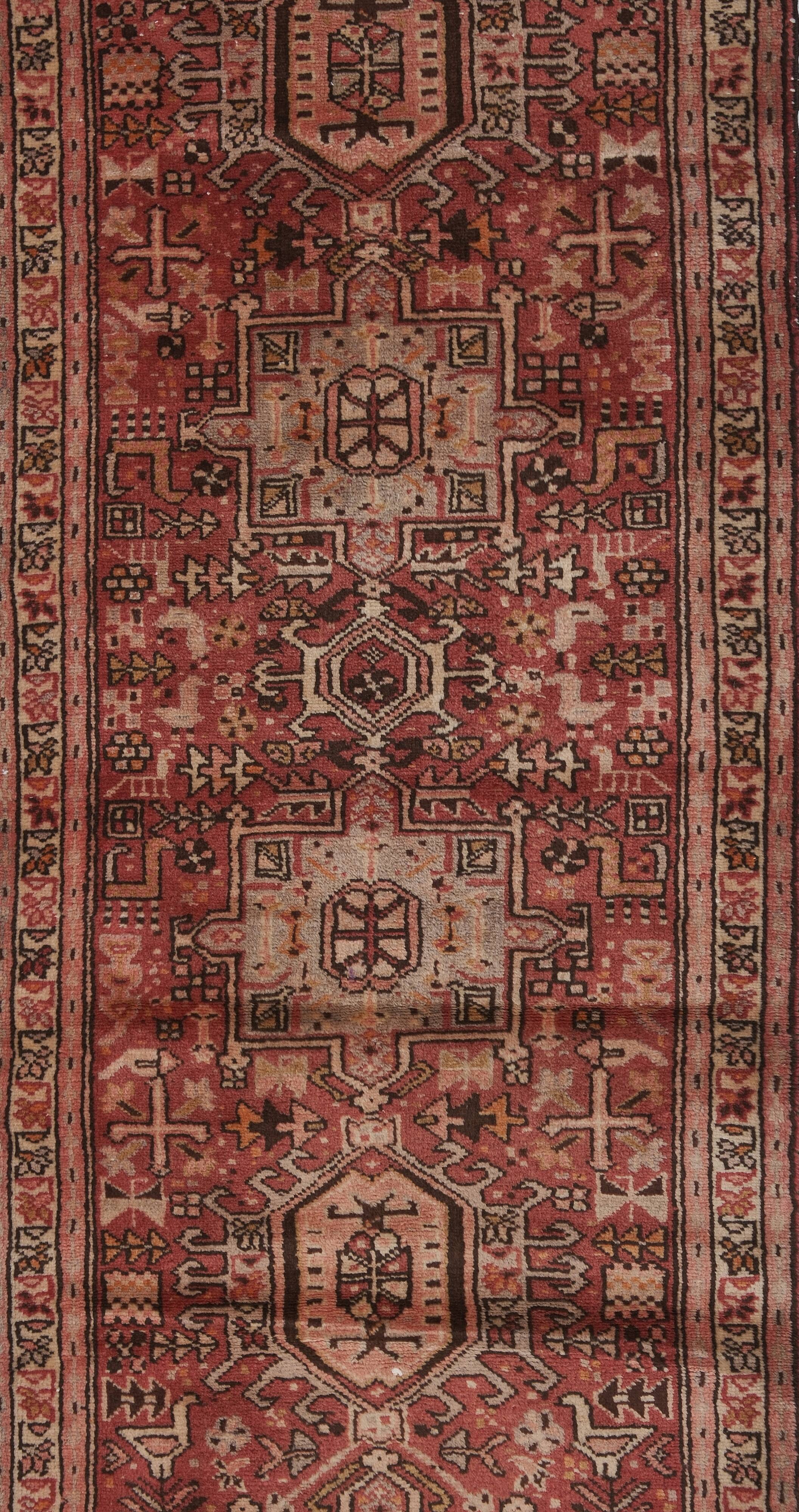 Vintage Turkish Oushak Rug Handwoven 84x388 cm