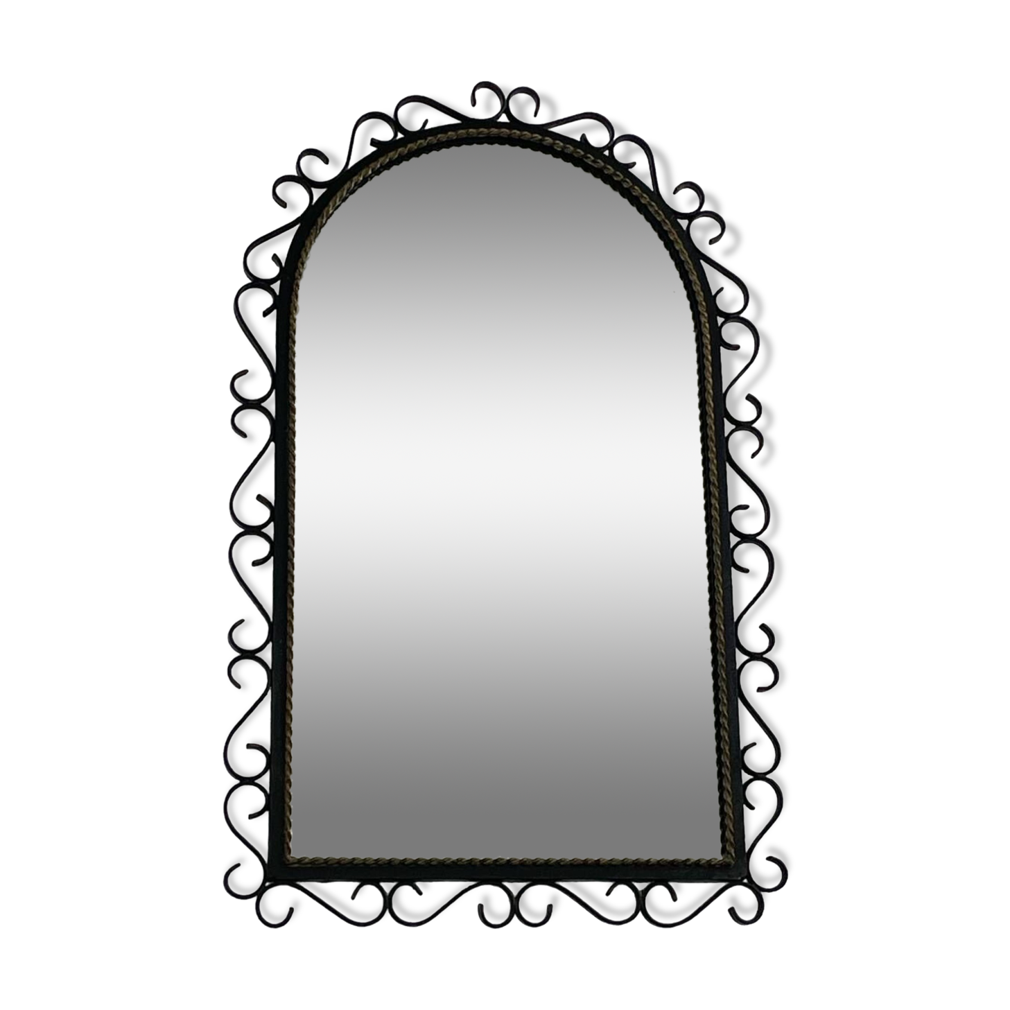 Vintage wrought iron mirror