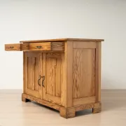 Antique German Pine Art Nouveau Cabinet with Two Drawers, circa 1910