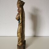 large statue of the Virgin and Child in painted plaster