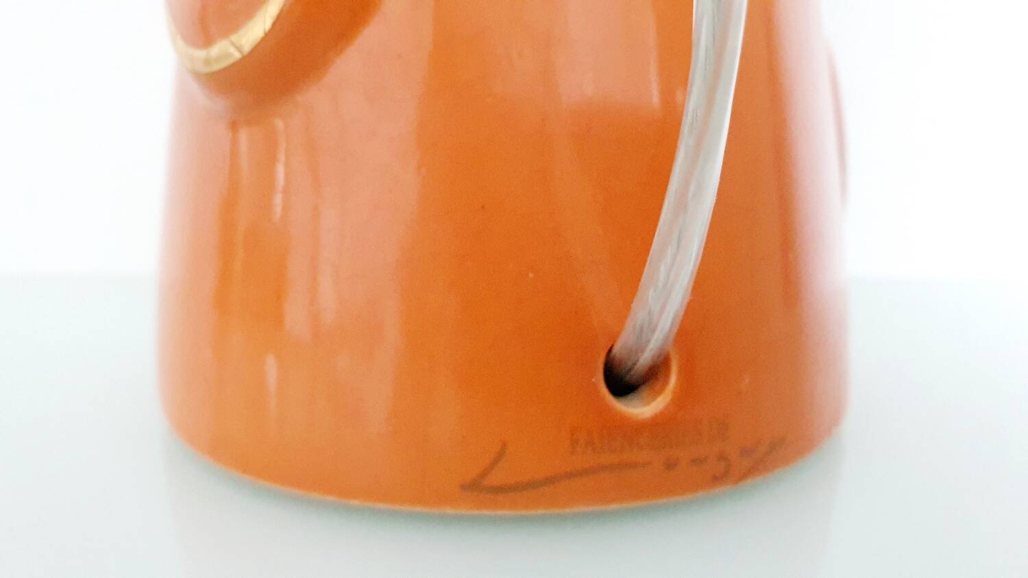 Longwy Enamels candle holder lamp base