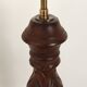Lampadaire en bois tourné vintage