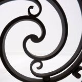 Art Nouveau Wrought iron tripod floor candlestick