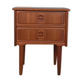 Chevet danois en teck deux tiroirs, scandinave 1960