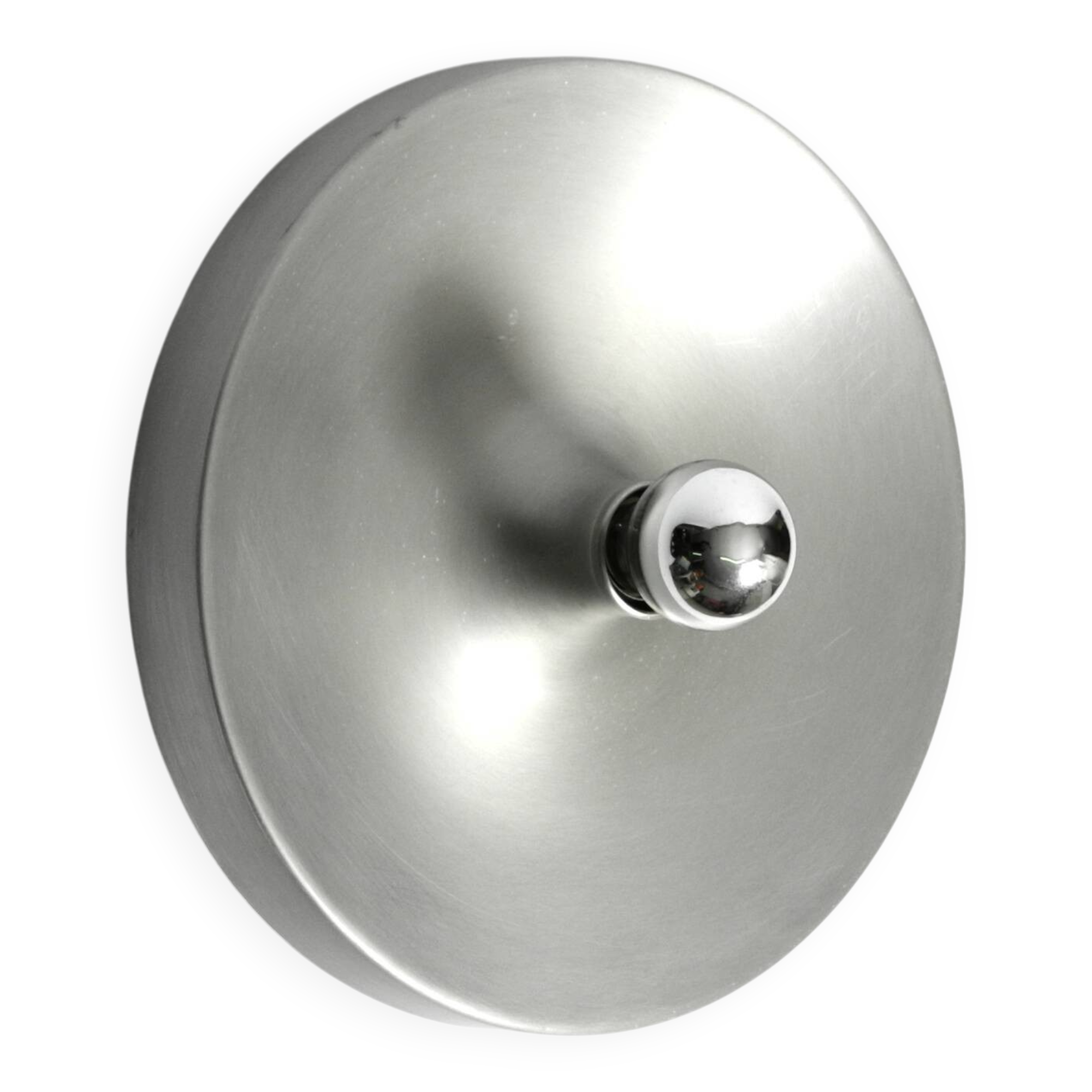 1960s round large Space Age Pop Art aluminum ceiling or wall lamp