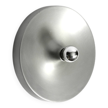 Plafonnier ou applique en aluminium de style Space Age Pop Art des années 1960, ronde et grande.