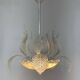 1950's Barovier & Toso Murano Glass and Brass Chandelier