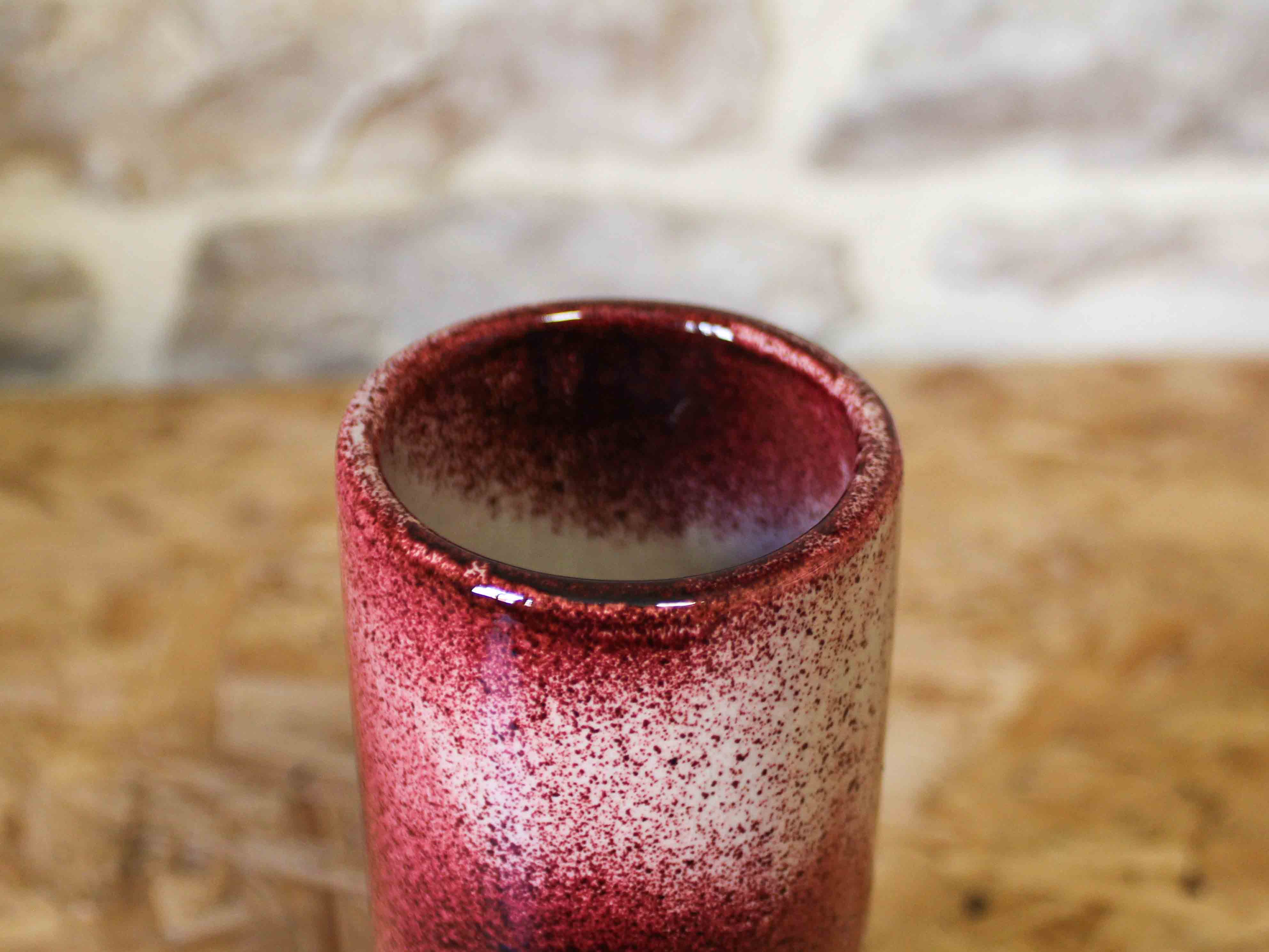 Idlas glazed ceramic cylinder vase