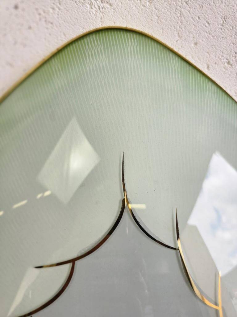 Vintage glass ceiling light / ceiling lamp