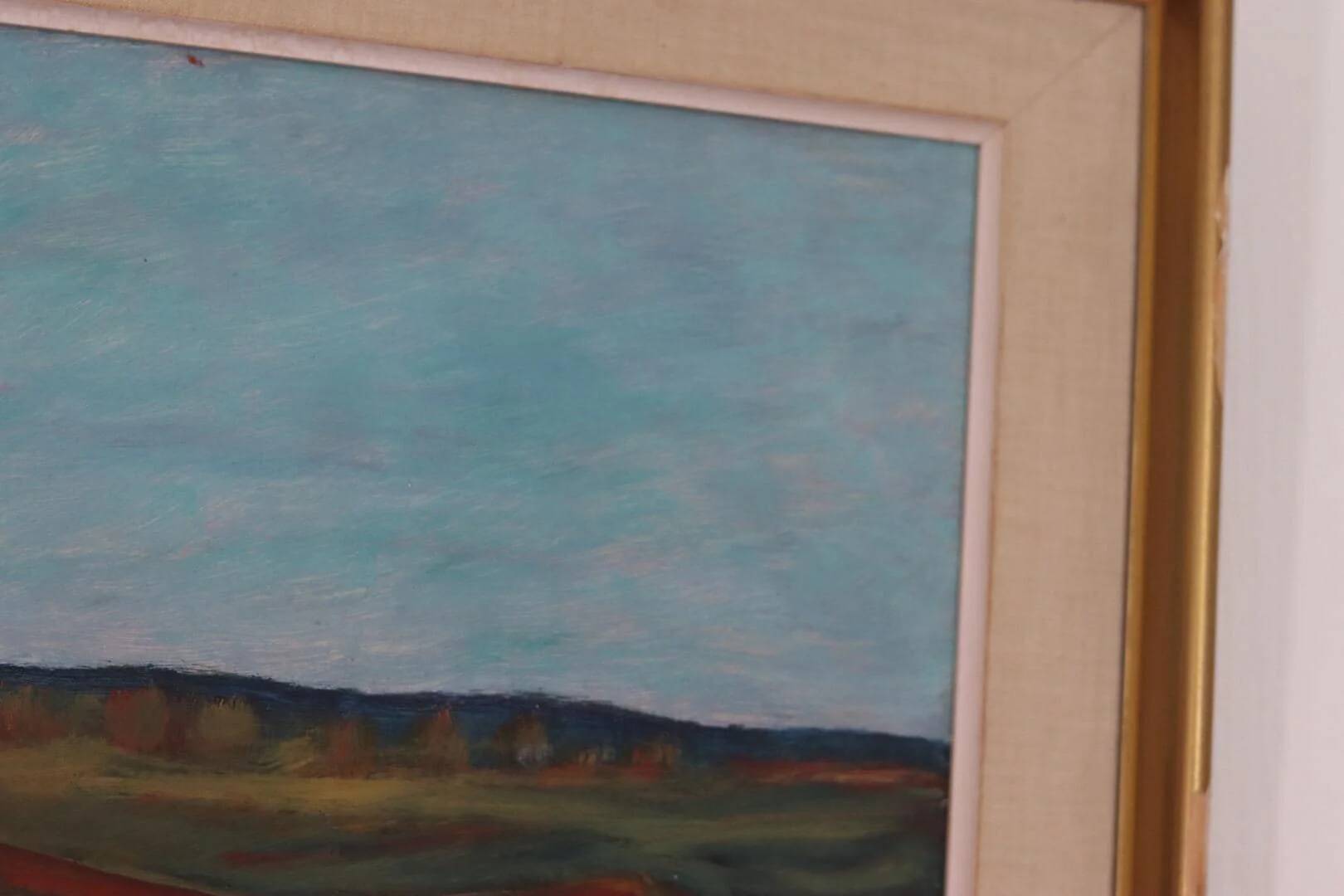 Original mid-century Swedish oil on panel – “Bold Landscape”