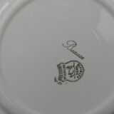 Lot de 6 assiettes plates en faïence de saint amand. modèle beauce.