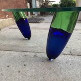 Table basse verre Murano design Maurice Barilone