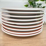 Set of 9 Pillivuyt dessert plates