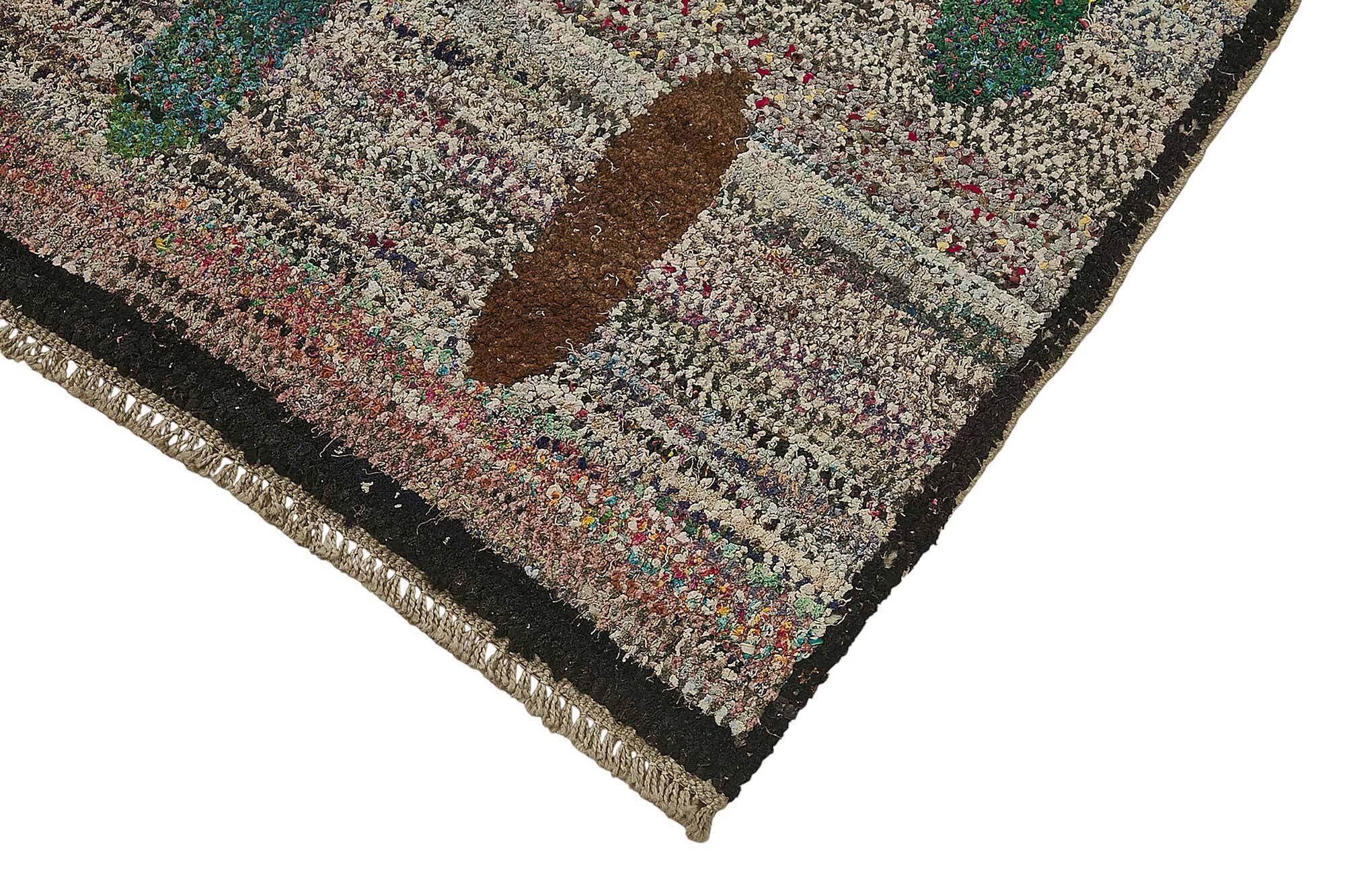 Handwoven Turkish Recycled Boho Rug 194 cm x 296 cm