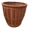 Pot cover in wicker and rattan 70s 80s