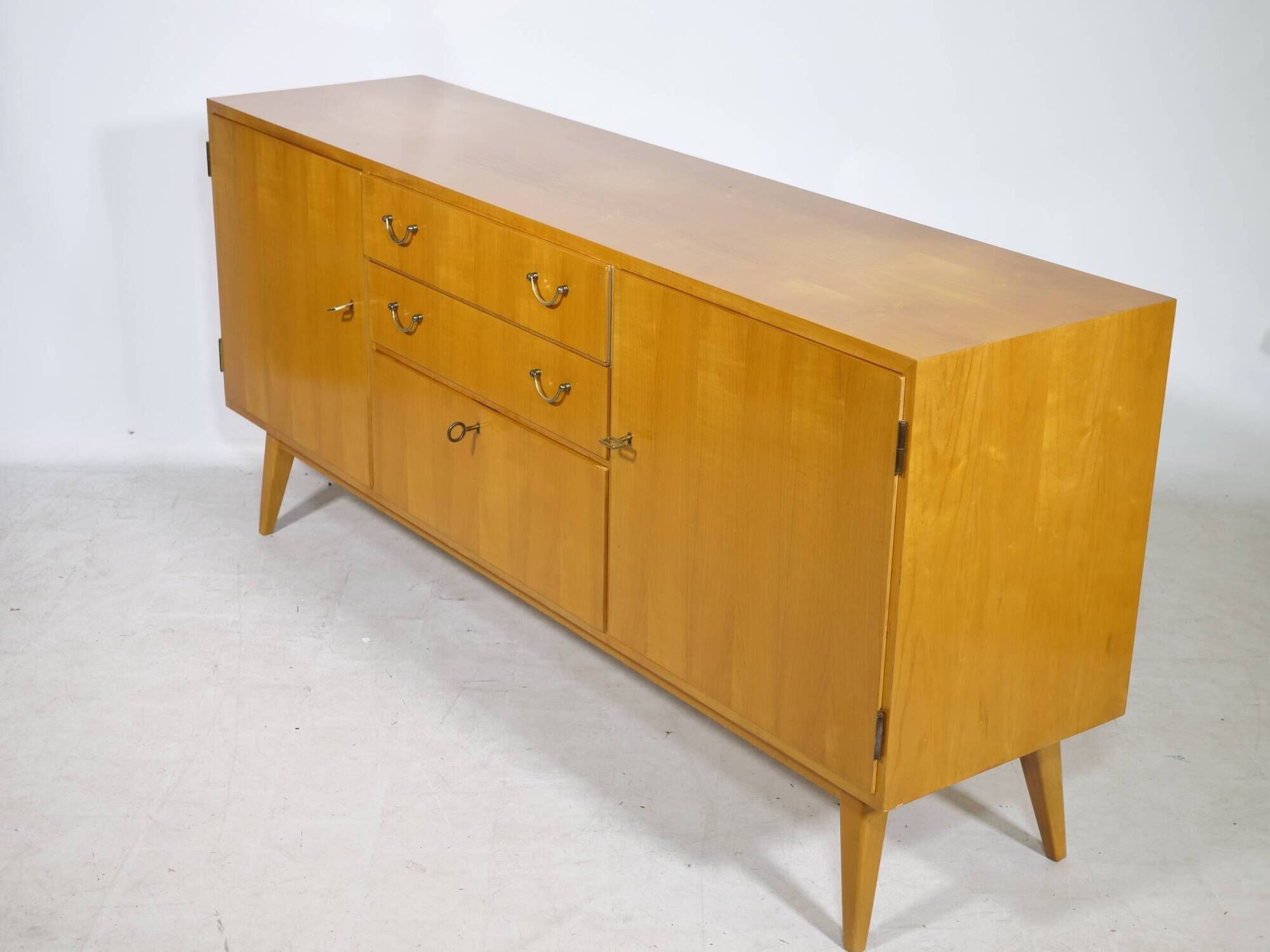 Mid-Century Sideboard in Cherry Wood by Möbel Mann, 1960s