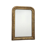 Antique Louis Philippe gilded trumeau mirror