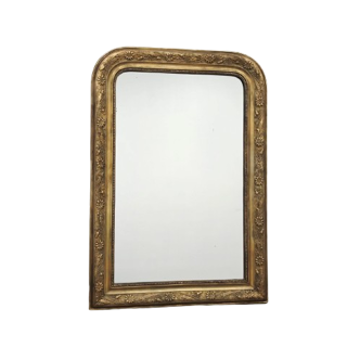 Miroir ancien trumeau doré Louis Philippe